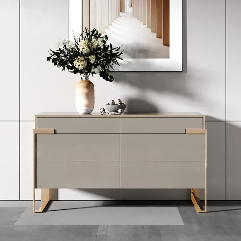 Italian light luxury entrance cabinets, Hong Kong-style lockers, simple post-modern six-drawer cabinets, bedroom TV cabinets, hi