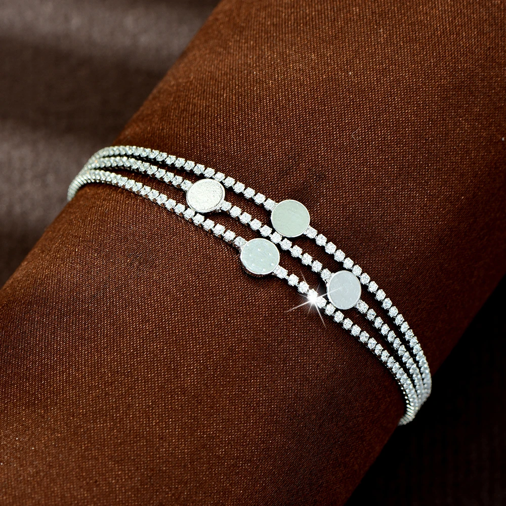 HIBRIDE Popular Travel Event Jewelry New Daily sliver color Bracelet Saudi Women's Holiday Ball Wedding Luxury Gift B269