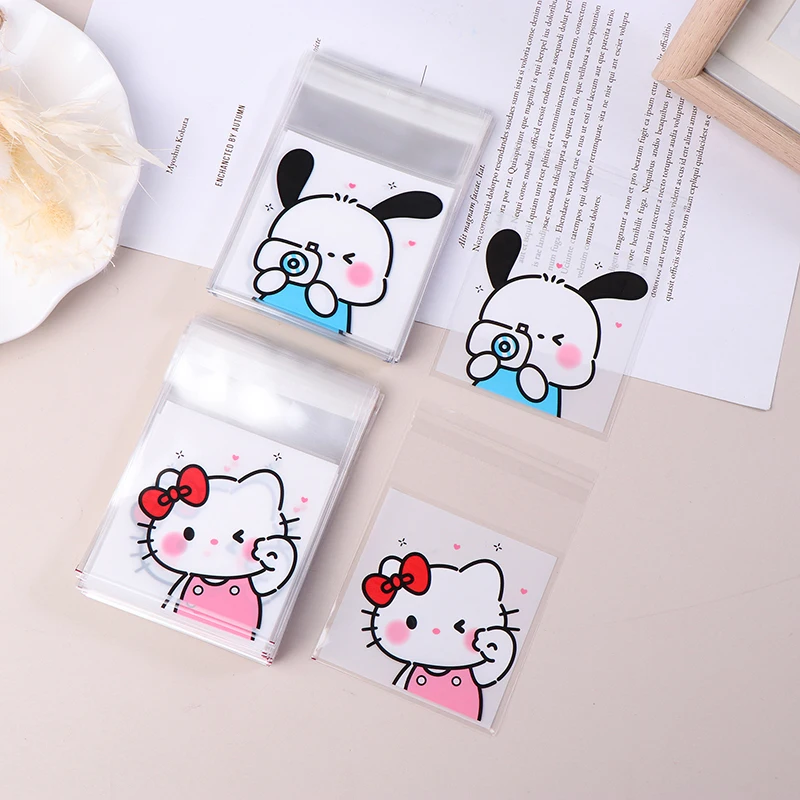 100Pcs Hello Kitty Kawaii Pochacco Self Sealing Opp Bag Small Gift Bag Hand Account Material Packaging Snack Candy Packaging Bag