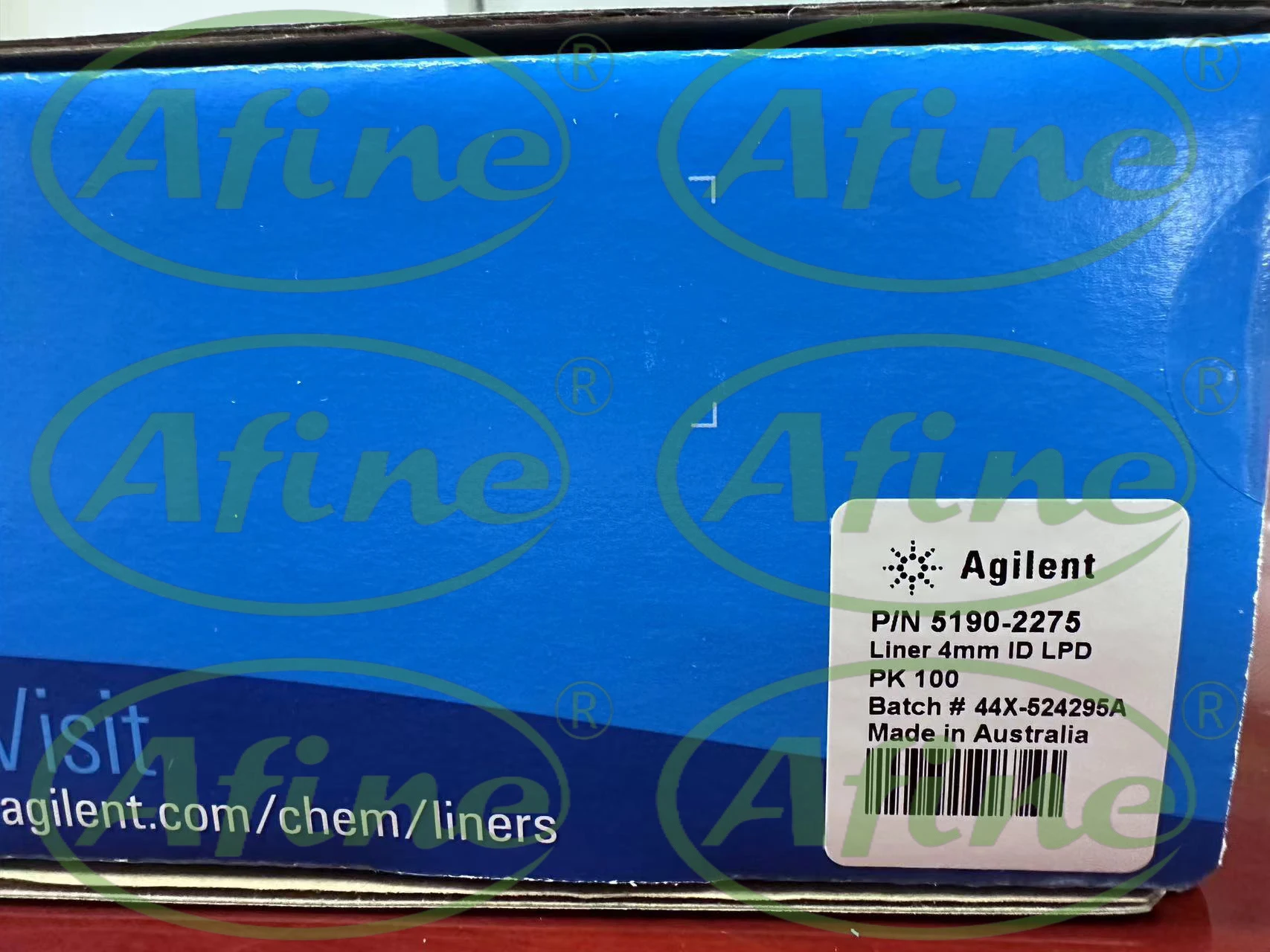 AFINE Agilent Split Single Taper Inlet Liners, Deactivated, Low Pressure Drop, Glass Wool: 5183-4702 (25/pk), 5190-2275 (100/pk)