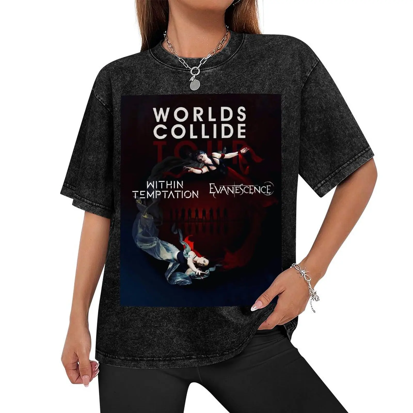 Sevenev Worlds Collide World Tour 2020 T-Shirt summer top customs design your own t shirt men