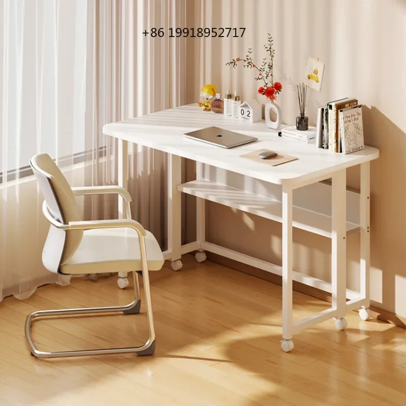 Adjustable Height Folding Desk Computer Table  Bedroom Bedside Writing Workbench Portable Mobile Office Desk