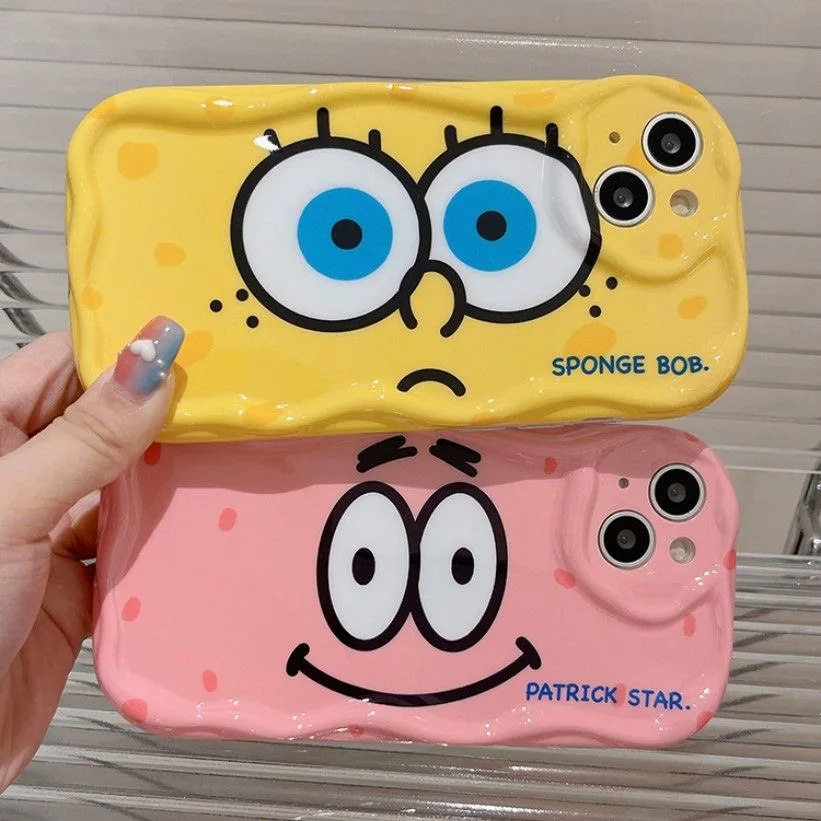 Cartoon SpongeBobs Patricks Stars 3D For OPPO A98 A94 A93 A92 A79 A78 A76 A58 A57 A55 A38 A33 A17 A16 A15 2020 4G 5G Back Cover