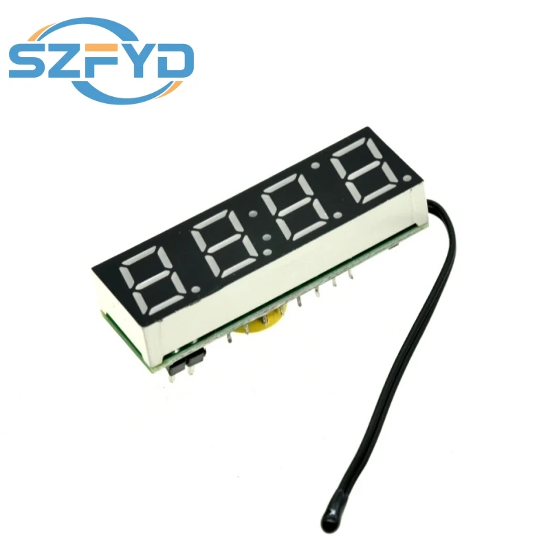 Red Blue Green WHITE 3 In 1 LED DS1302 R8025T Digital Clock Temperature Voltage Module Time Thermometer Voltmeter Board DC 5V-30