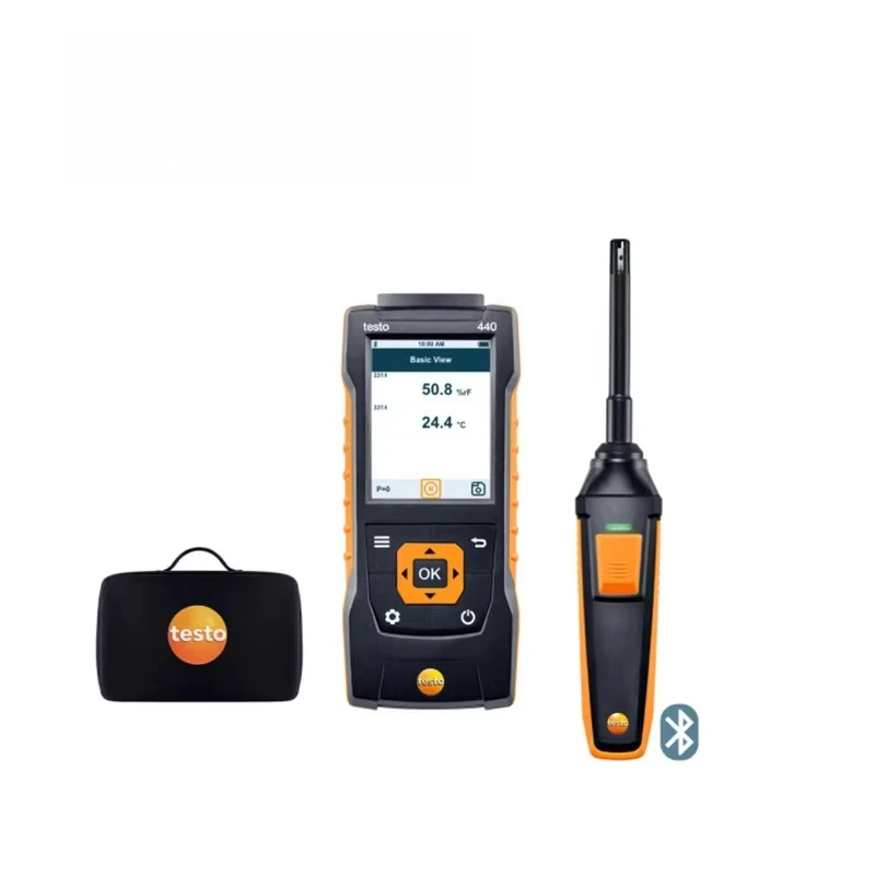 Testo440 for Bluetooth Temperature Humidity Recorder 220V Measurement Instrument Connected Display Smart for Bluetooth Connected