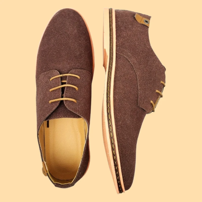 

Classic Sneakers Comfortable Footwear Dress Large Size Flats 2025 Spring Suede Leather Men Oxford Casual Shoes