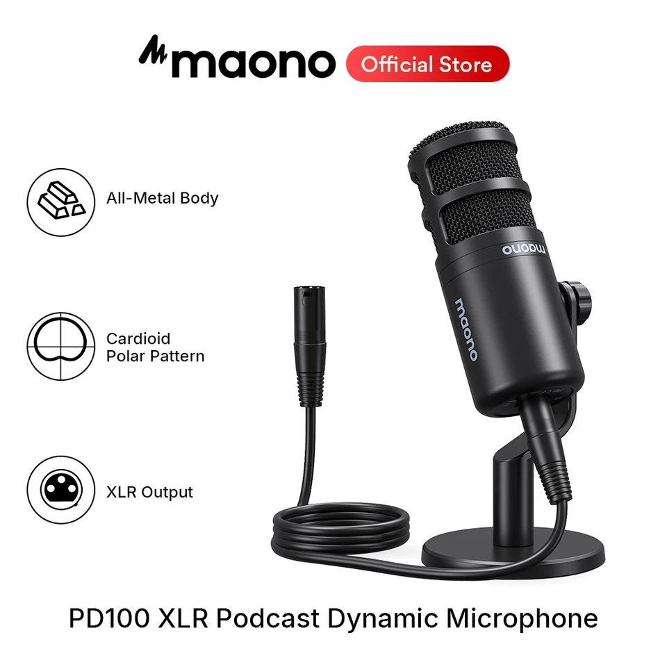 maono PD100 ダイナミックマイク 2本セット Se85bbf01185941f8b26f20ee720cb