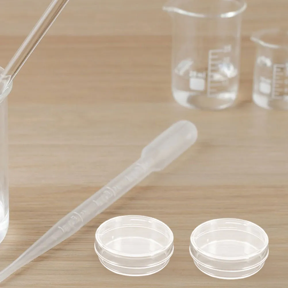 

100 шт. прозрачных пластиковых чашек Петри 35 мм для клеточных культур, стерильные, для лабораторных микробиологических исследований и научных экспериментов