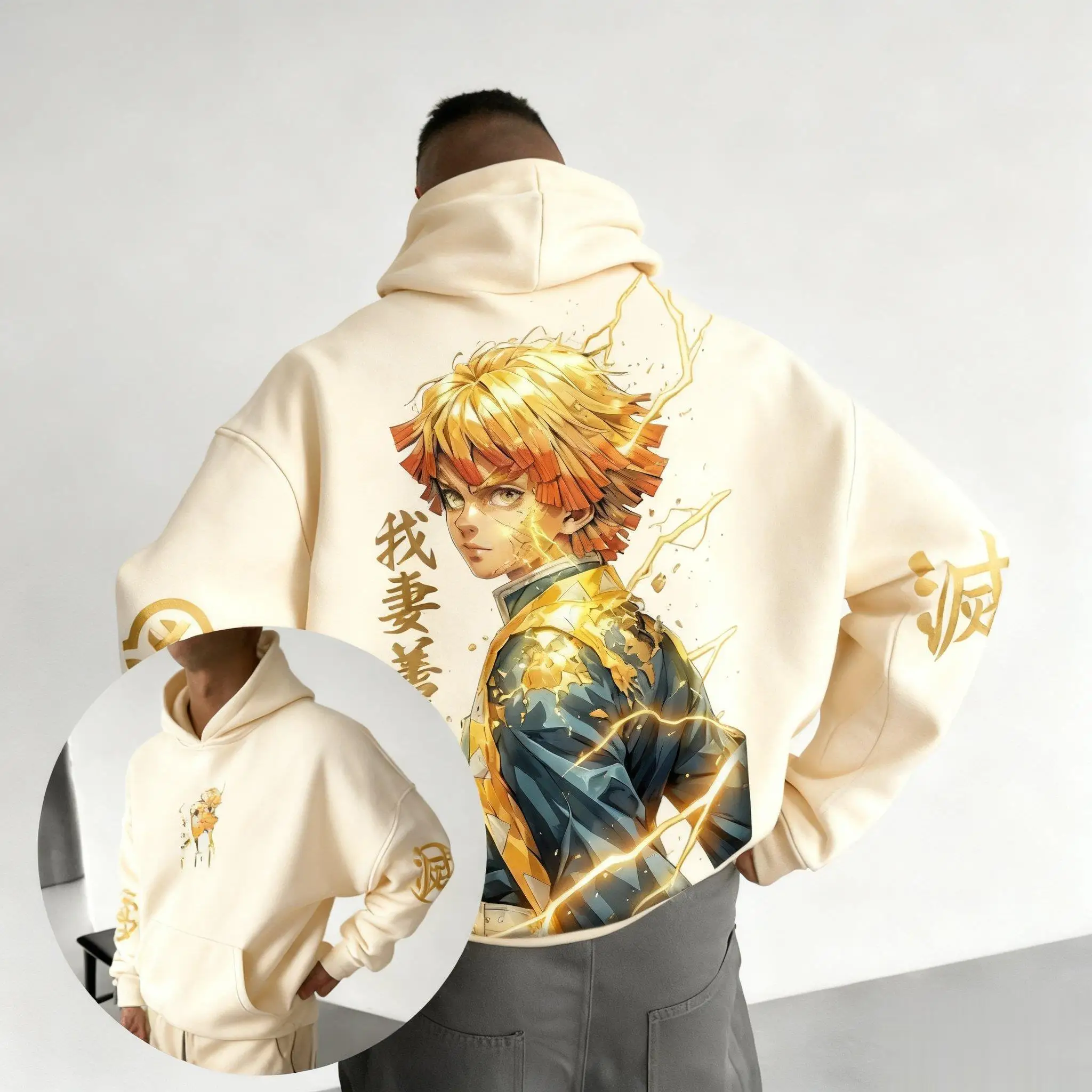

Demon Slayer Anime Hoodie Men Women Autumn Winter New Oversized Casual Streetwear Cosplay Pullover Cotton Sweatshirt Y2k Clothes