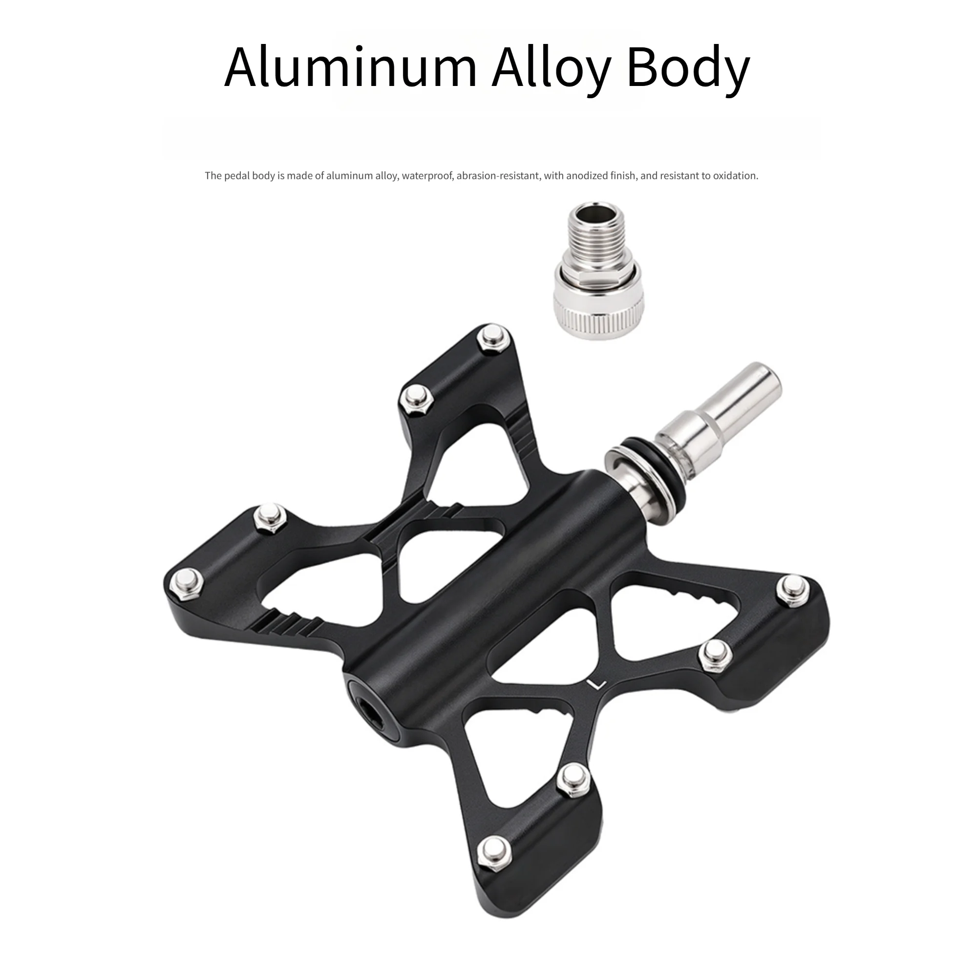 Lightweight Aluminum Folding Bike Pedals with for Quick Release Mechanism and Anti-Slip Pins for Smooth Rotation and Secure