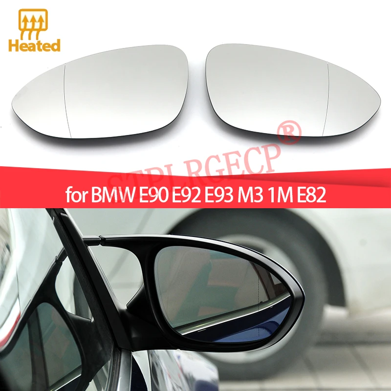 For BMW E90 E92 E93 M3 1M E82 Auto Car Left or Right Heated Clear Rear View Side Mirror Glass Lens Accessories LH RH