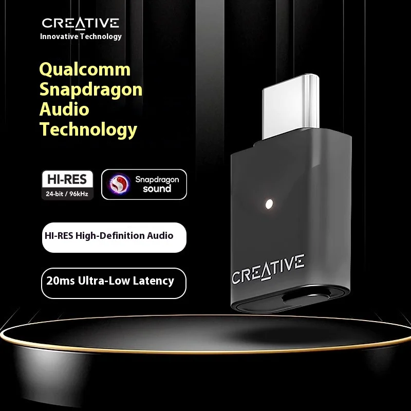 الإبداعية BT-W6 بلوتوث 5.4 LE جهاز إرسال سمعي LC3 الكمون المنخفض ضياع فك ميكروفون المدخلات PS4/5-switch Esports لعبة