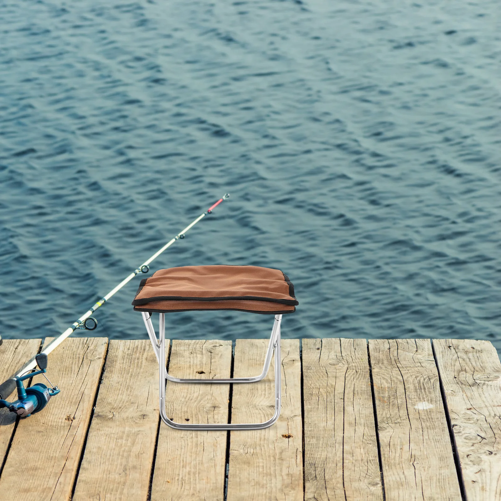 

Portable Folding Stool Camping Lightweight Foldable Backpack Stool for Hiking Barbecues Gardening Road Trips Compact Travel