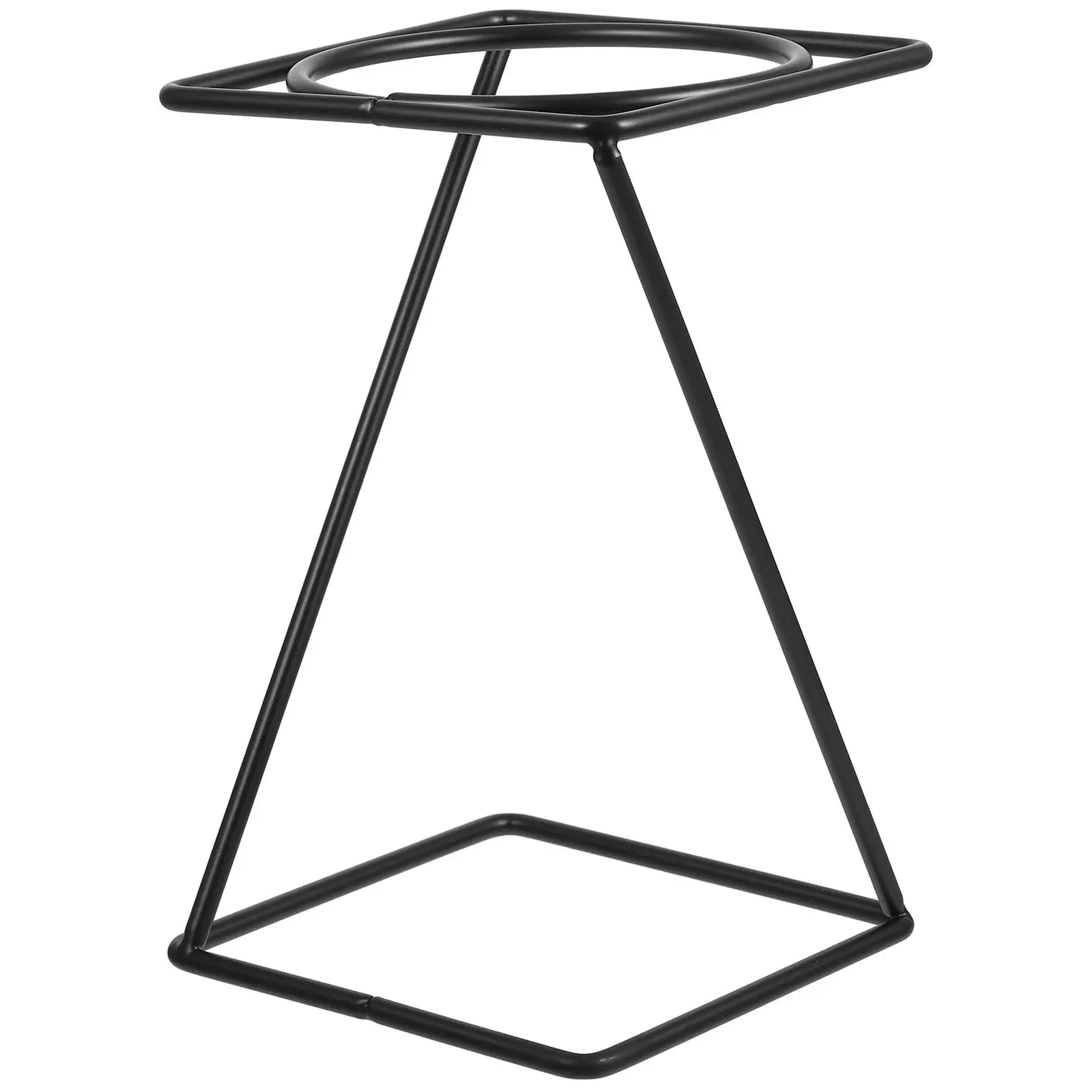 Black Metal Pizza Pan Stand Vertical Food Display Rack Dessert Tray Holder Household Supplies Buffet Risers Coffee Bar - view 5