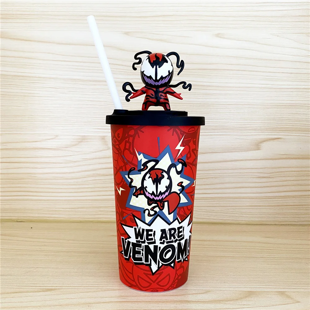 Authentic Venom 2 Let There Be Carnage Movie Topper Cup Figurine 22oz Exclusive Theater Memo with Straw Fans Gifts