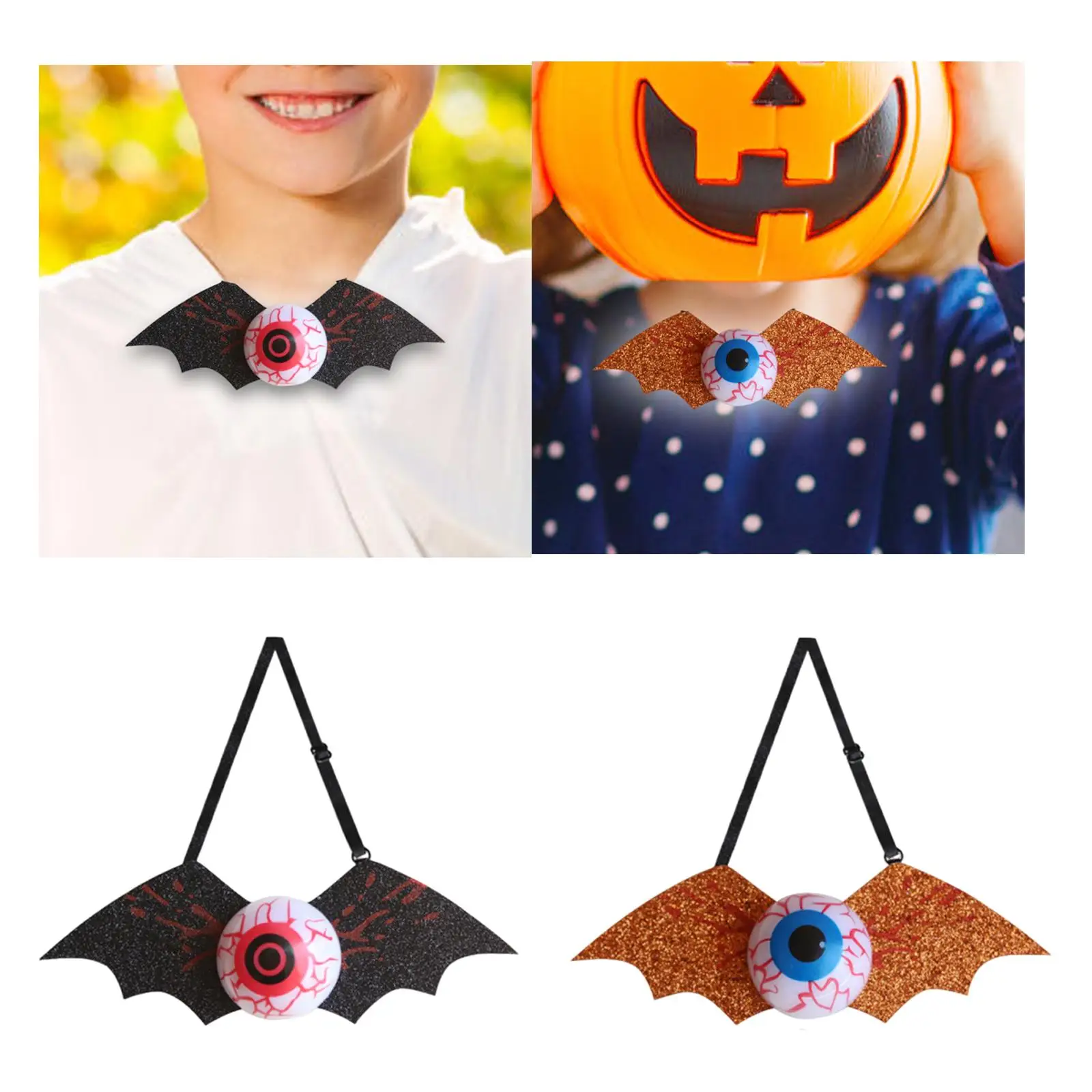 

Lighted Eye Ball Halloween Bow Tie for Men Youth Adjustable Novelty Party Favors for Fancy Dress Wedding School Holiday Dance