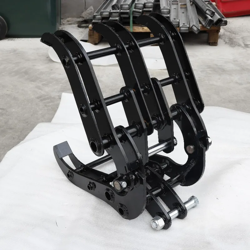 Accessoires hydrauliques d'excavatrice de grappin de bois forestier d'excavatrice