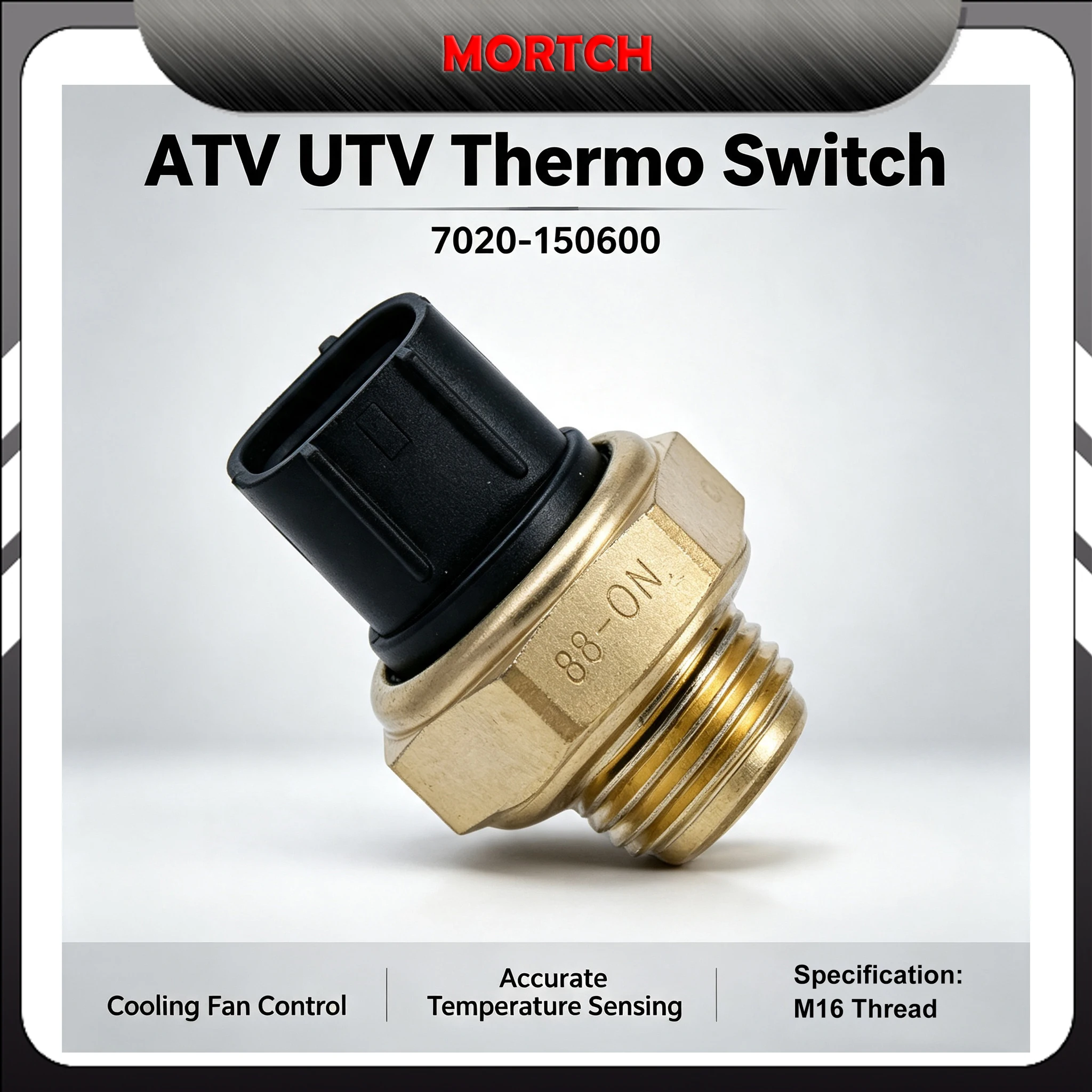 Engine Coolant Temperature Thermo Switch 7020‑150600 M16 Thread Fan Control Thermoswitch Sensor for CF Moto ATV UTV