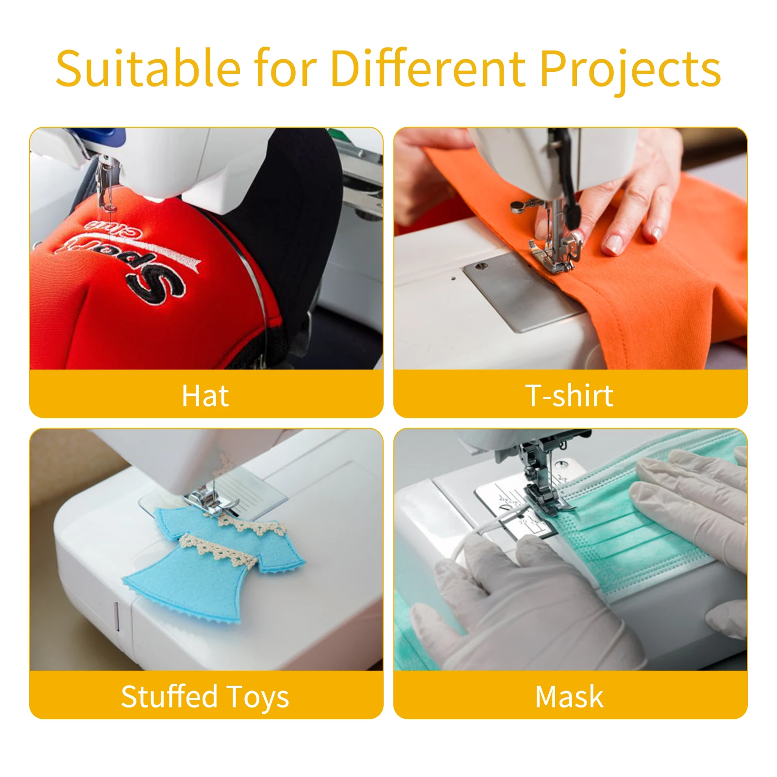 Seam Allowance Ruler and 2 Magnetic Seam Guide for Sewing Machine 1/8” to 2” Straight Line Hems Sewing Ruler for Sewing Gauge