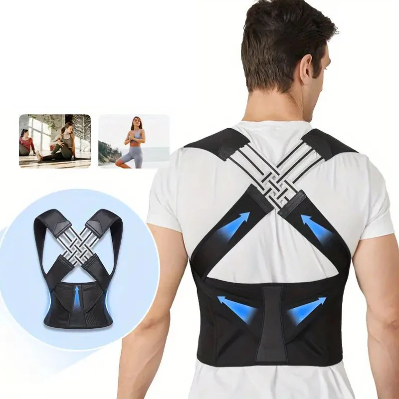 Adjustable Posture Corrector for Men & Women - Back Waist Brace for Upper & Lower Back Support, Shoulder Straightener for Office image 3