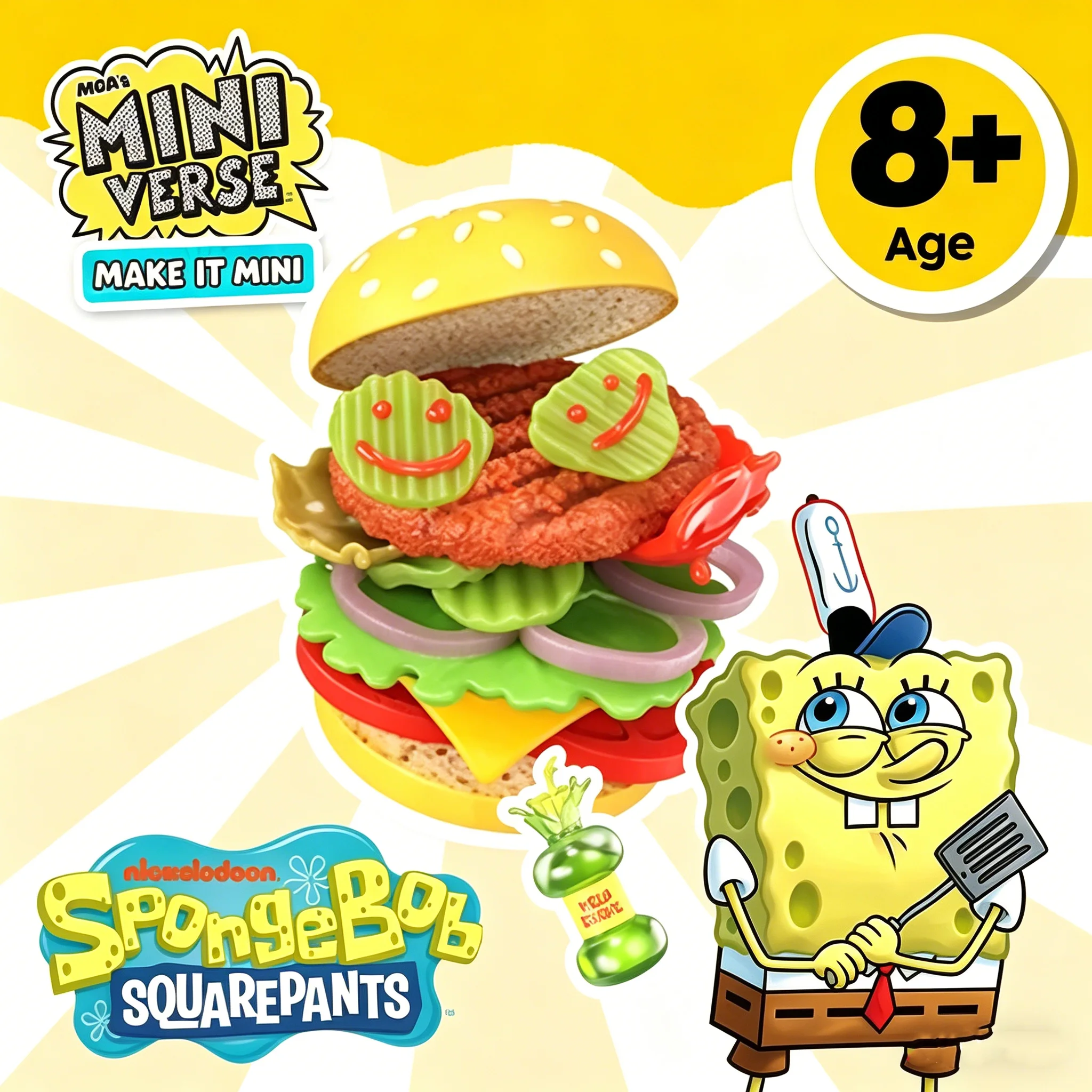

Miniverse Official Licensed Product - SpongeBob Series - Limited Edition Handmade DIY Blind Ball, Miniature Toy