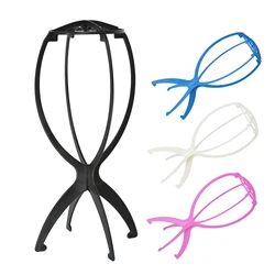 1Pc Wig Stand Plastic Adjustable Wig Mannequin Holder Portable Wig Holder Hat Display Stand Tool