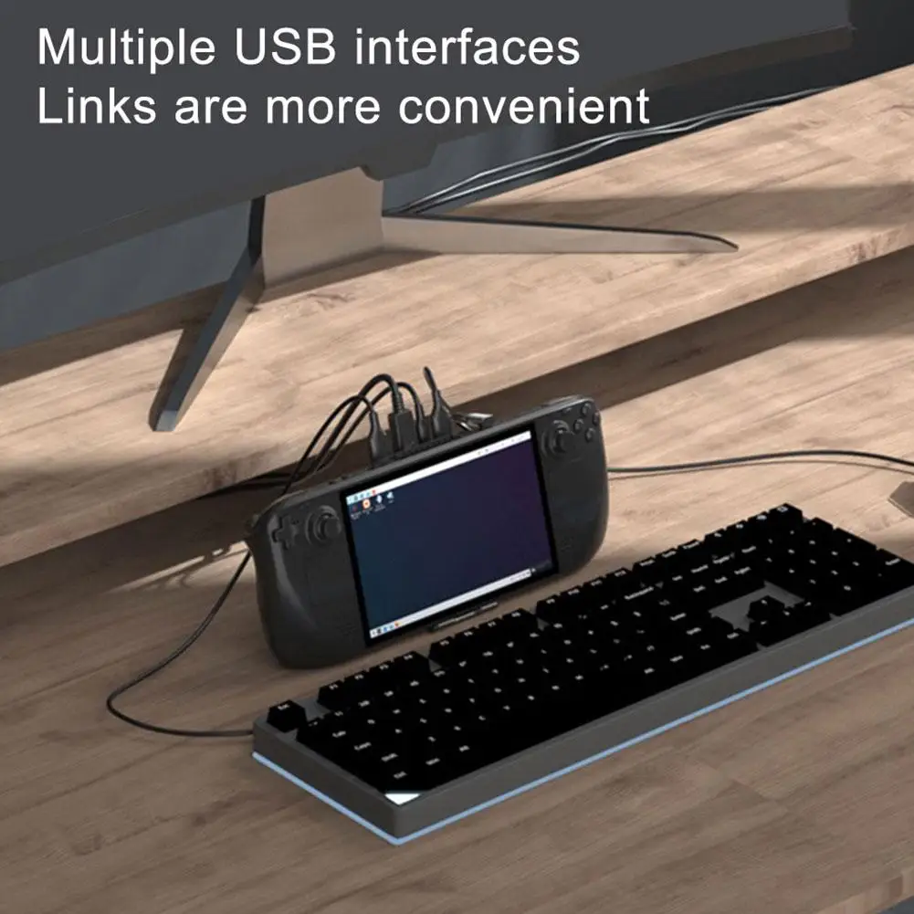 

Steam Deck Docking Station Base Stand Hub Transform ROG Ally Console With Steam Oled Dock, USB C To RJ45 Ethernet