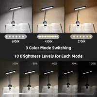 Lampe de lecture à 14 LED rechargeable par USB, lumière chaude, froide, blanche, lumière du jour, portable, flexible, facile à clipser, lampe de lecture nocturne 2