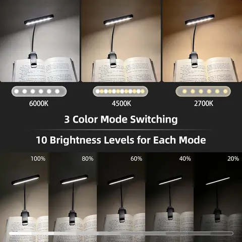 USB-лампа для чтения 14 LED, белая/черная/розовая — детальный вид товара