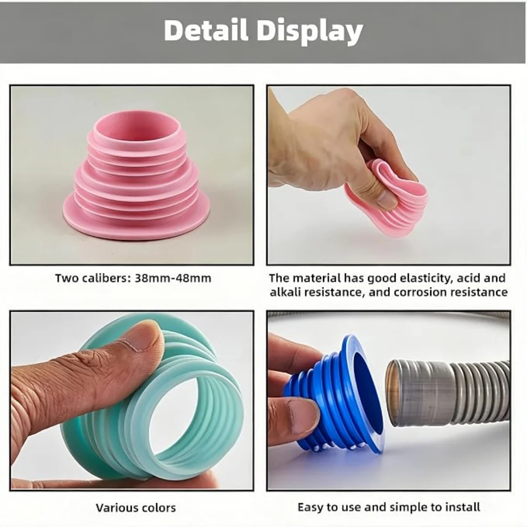 Anti-Odor Drain Gasket Insect Proof Silicone Sewer Drain Seal Ring Silicone Drain Stopper Modern Minimalist For Shower Drains