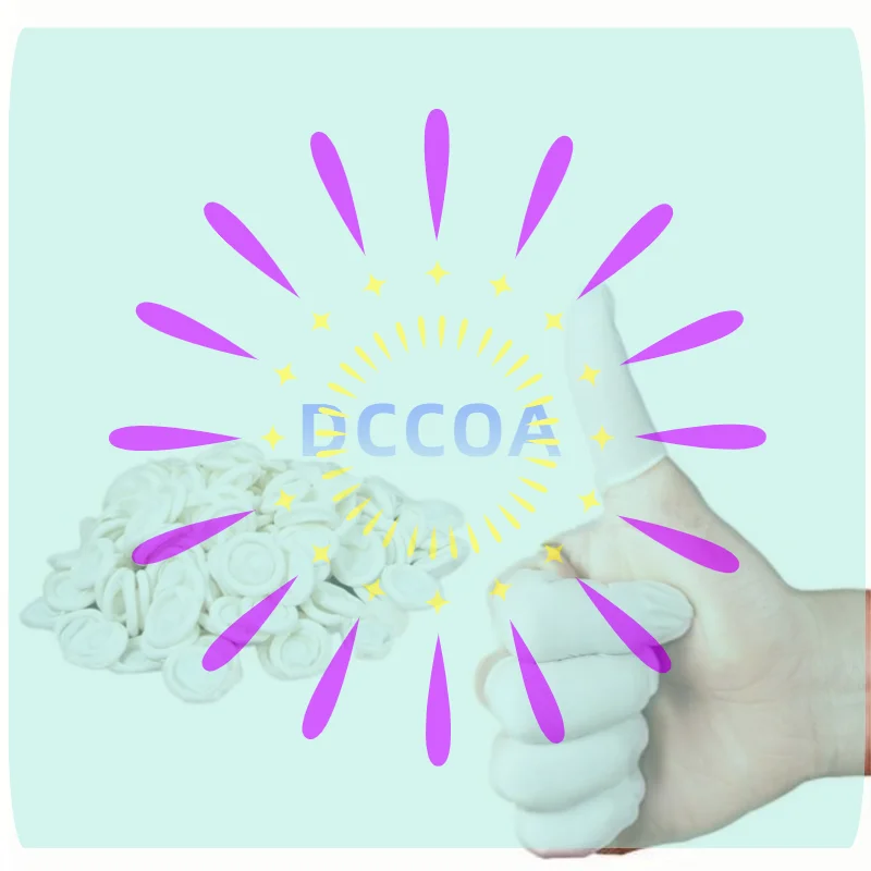 

20/100Pcs White Rubber Latex Finger Disposable Fingertips Protector Glove Cots Sets