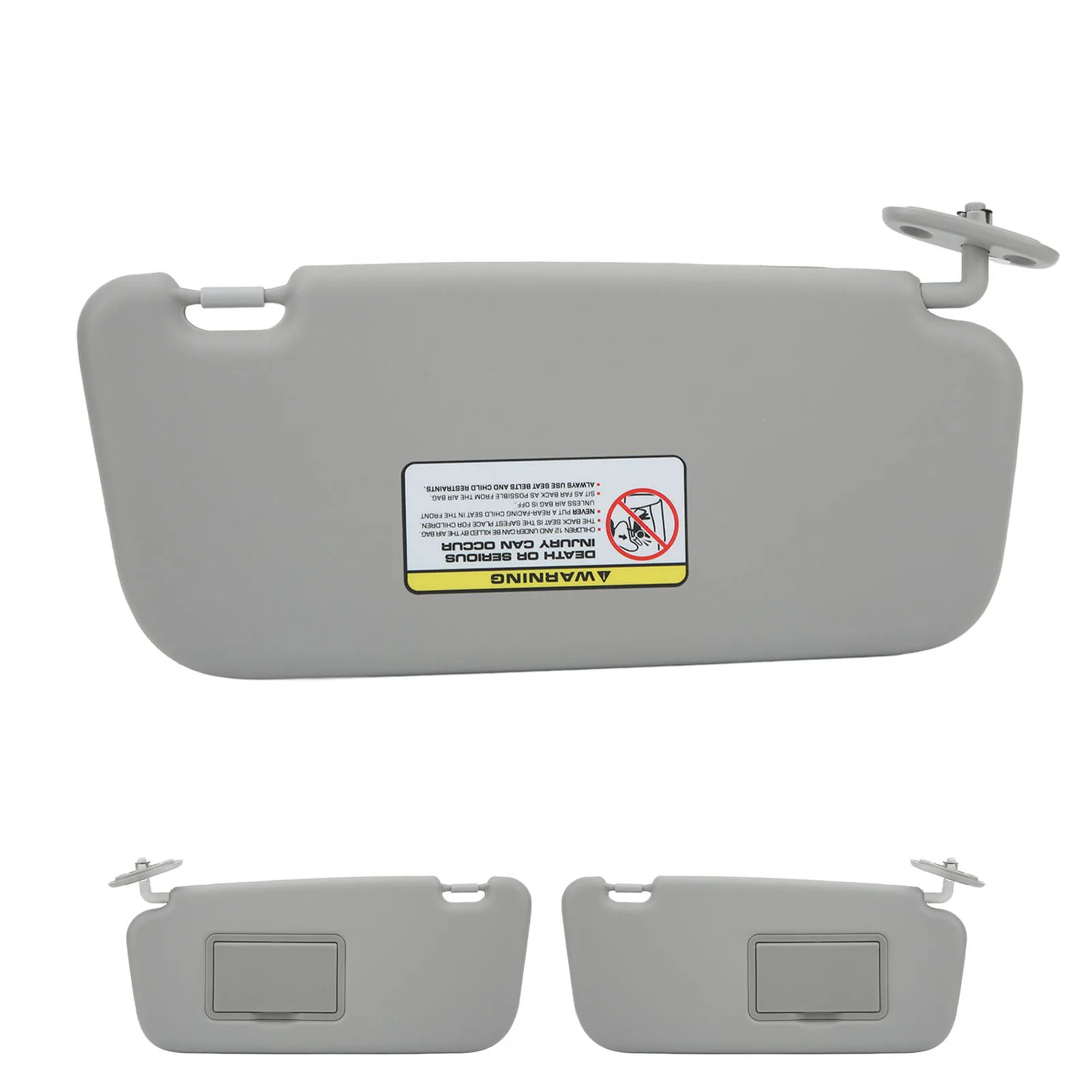 New 1Pc Car Sun Visor Left/Right Driver Side Gray Durable High Hardness Sun Visor with Flip Mirror for Hyundai GETZ 2002‑2011