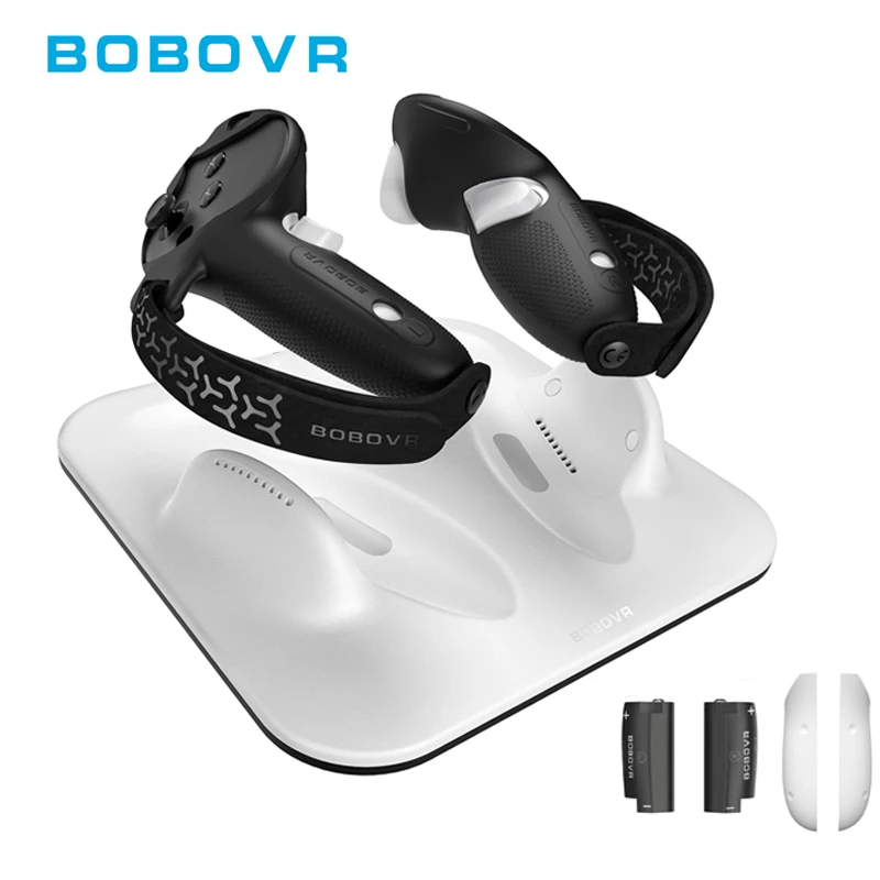 BOBOVR CD3 Controller Charging Combo Compatible with Quest3/3S Accessories G3 Anti-Slip Silicone Grip Cover Rechargeable Battery