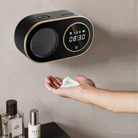 Liquid Foam Automatic Soap Dispensers Time Temperature Display Human Body Induction Hand Wash Waterproof Soap Dispenser