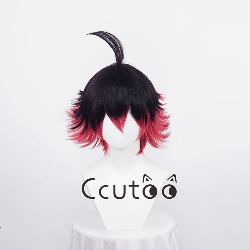 

Anime PROMARE Cosplay Gueira Wig Short Heat Resistant Synthetic Hair Halloween Cosplay Wigs Wig Cap