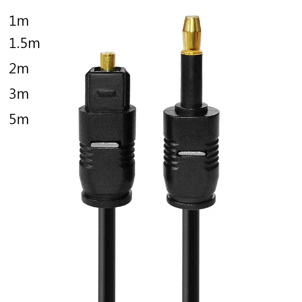 Connector Digital 3.5mm to Toslink SPDIF Line Optical Fiber Cord Audio Cable For Speaker Blu-ray Player Power Amplifier