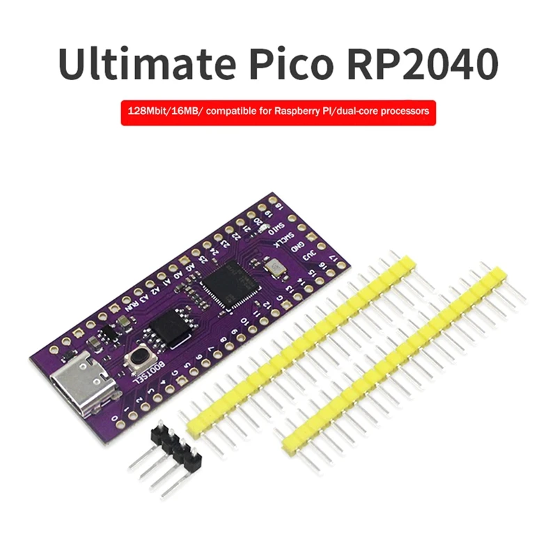 Papan pengembangan RP2040 Ultimate ARM Cortex-MO + prosesor Core Board UNTUK Motherboard Raspberry Pi Pico