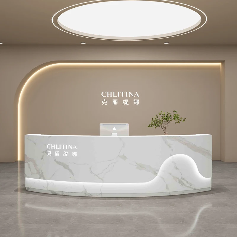 Simplicity Reception Desk Beauty Salon Modern Luxury Cashier Table Nail Salon Recepcja Salon Beauty Nordic Furniture Desk