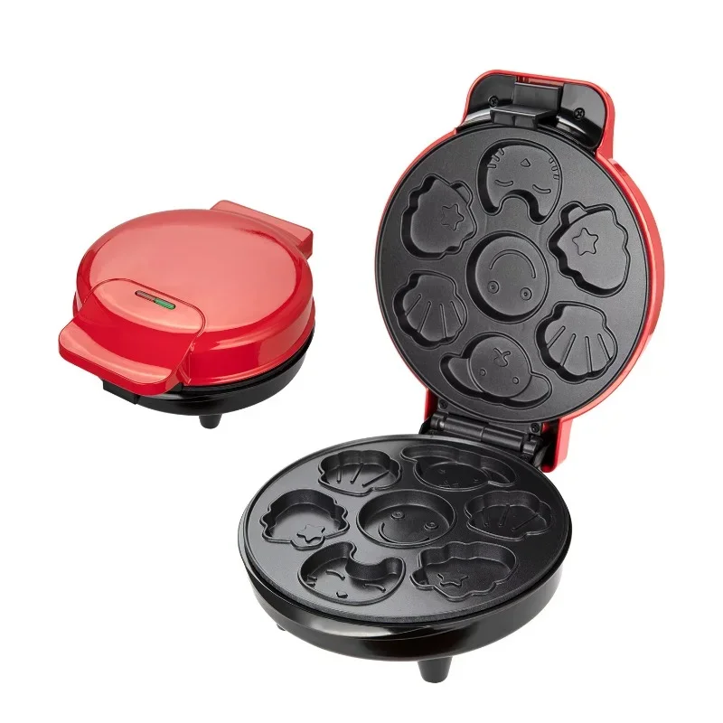 

Waffle Maker Kitchen Appliance Equipment Mold Pan Kids Cute Electric Mini Cake Crepe Maker For Home 7 Hole Cake Maker