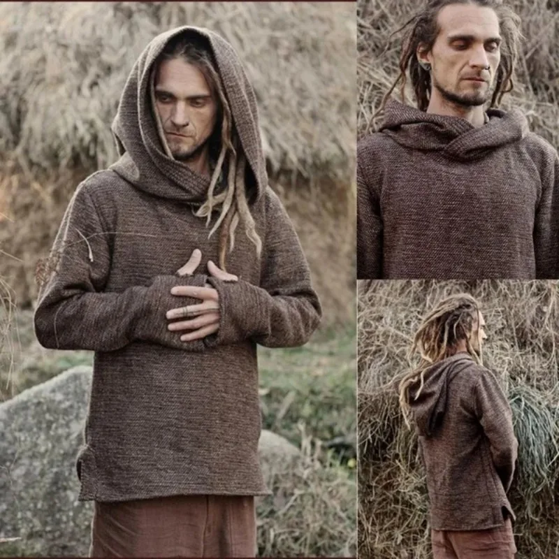 New men\'s fashion Thermal long sleeve sweater hoodies   vintage hoodie men