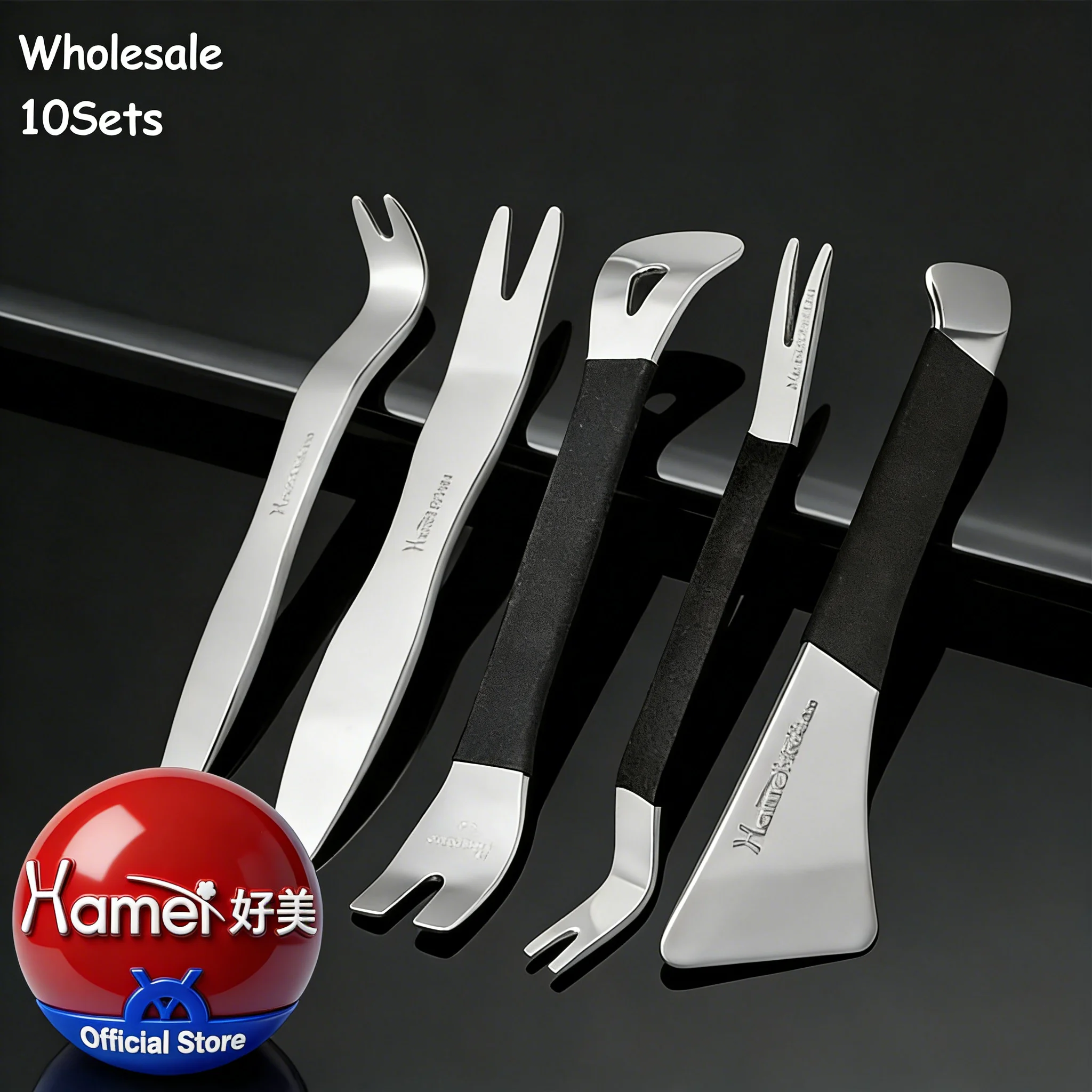 

Набор инструментов Hamei для снятия обшивки автомобиля, 10 шт., оптом, премиум-класса, полированные, утолщенные 5 мм, усиленные, неломающиеся, для демонтажа и ремонта