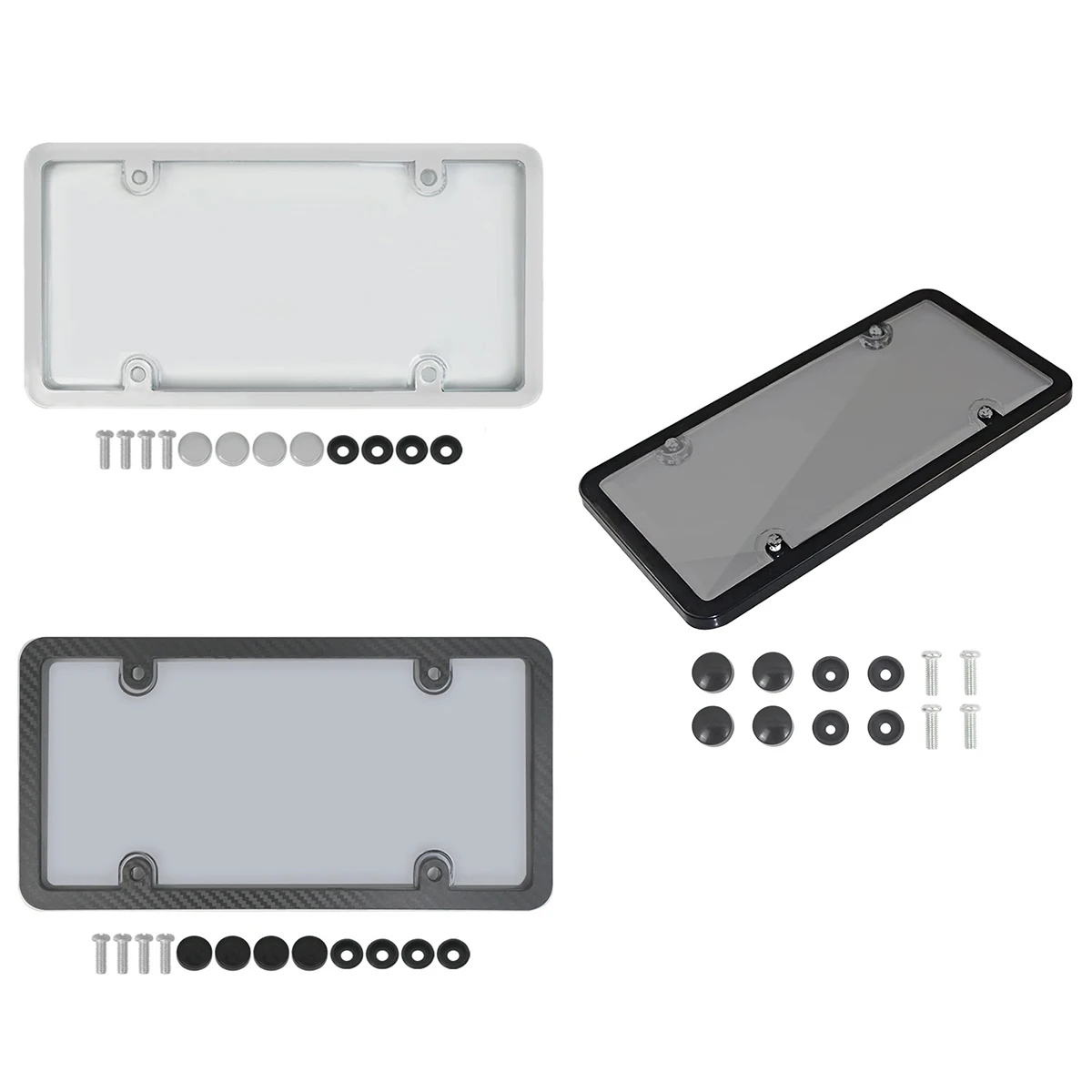

XCLPF one set of transparent covers and license plate frames protects license plate covers car