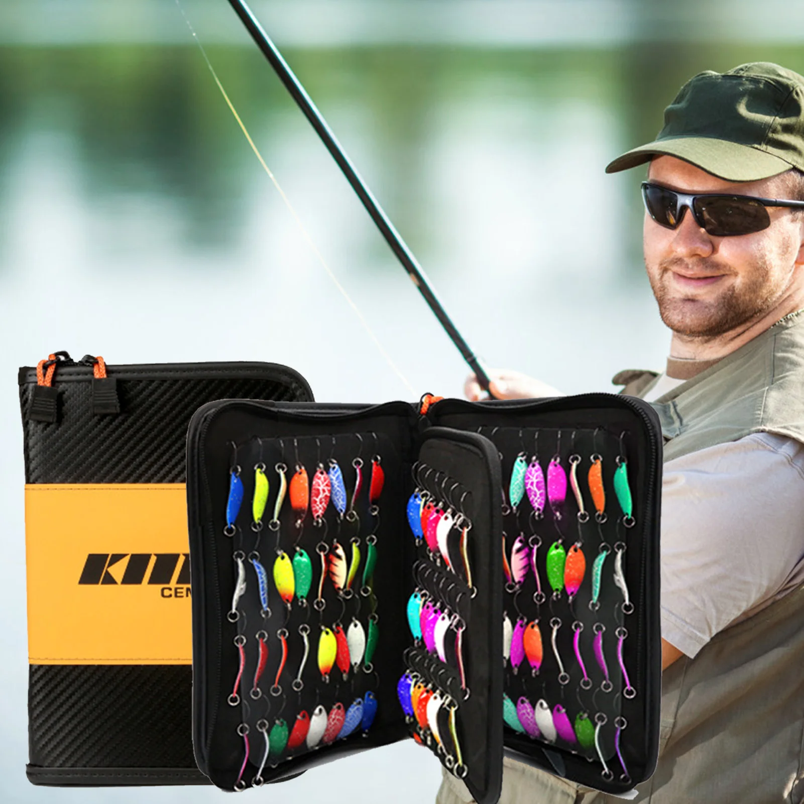 Portable Fishing Tackle Box Pvc Waterproof Fish Lure Fake Bait Storage Bag Outdoor Fish Hook Sorting Organizer Bag Fishing Tools