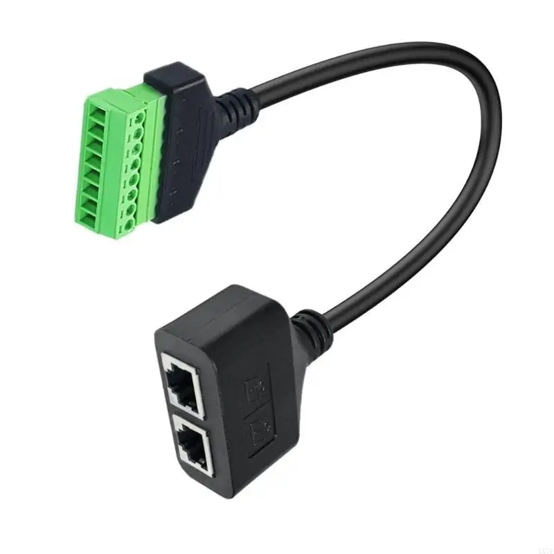 Extender Ethernet Ethernet 4x7E 2port RJ45 CAT6 8P8C a 8PIN adaptador tornillo terminal soldadura