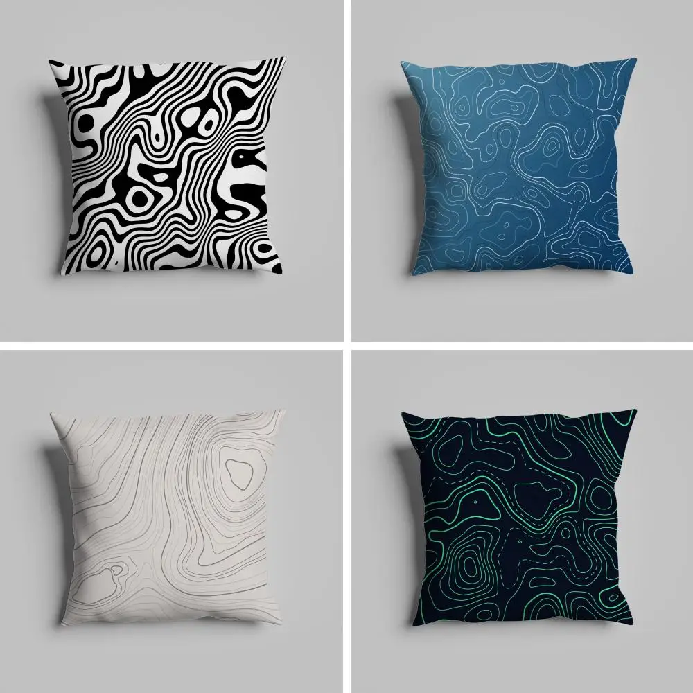 

Black and white line Pillow Case luxurious home office, sofa decorative Multi sized car seat cushions, pillowcases