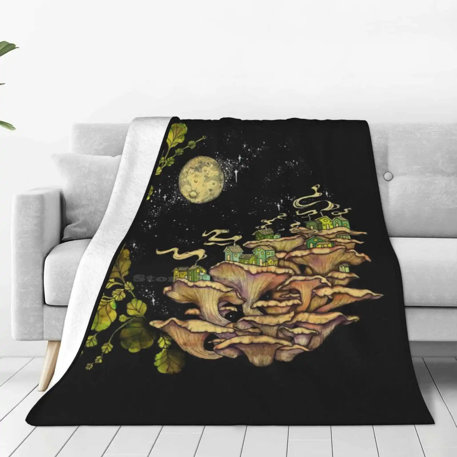 Village | | Surreal Illustration By Chrysta Kay All Sizes Soft Cover Blanket Home Decor Bedding Nature Pop Surrealism