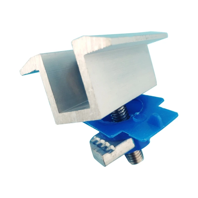 Y1UD 10 Pcs Solar Panel Adjustable Mid Clamps Solar Panel Mounting Bracket Clamp Solar System Accessories Easy to Install