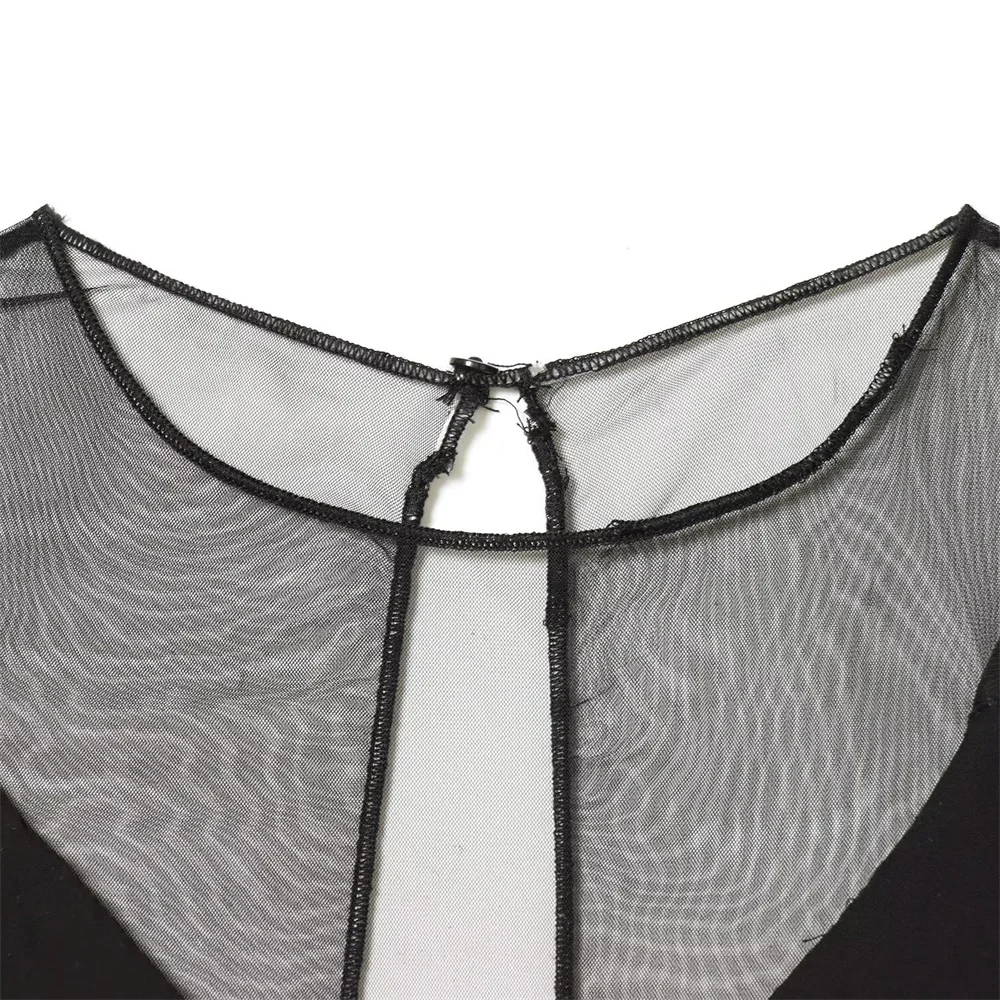 Robe longue sensuelle pour femmes, nouveau Design français, col rond, sans manches, tempérament élégant, Perspective, hiver