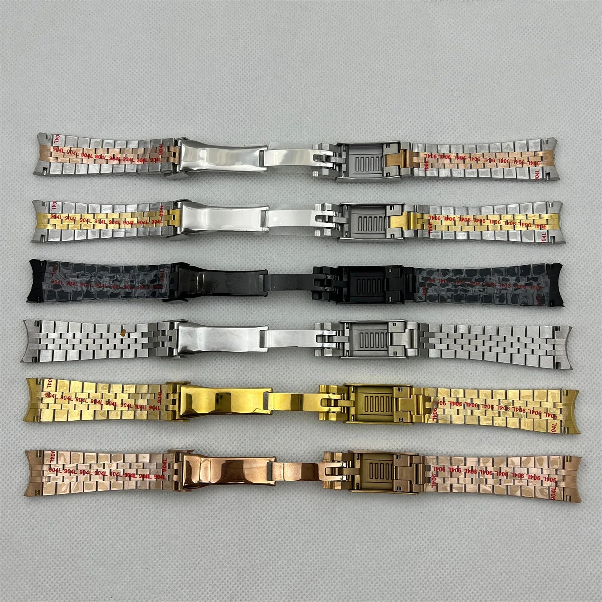 مشبك قابل للطي بحزام من الفولاذ المقاوم للصدأ 20 مم 316L يناسب علبة 36 مم 38 مم 39 مم 40 مم