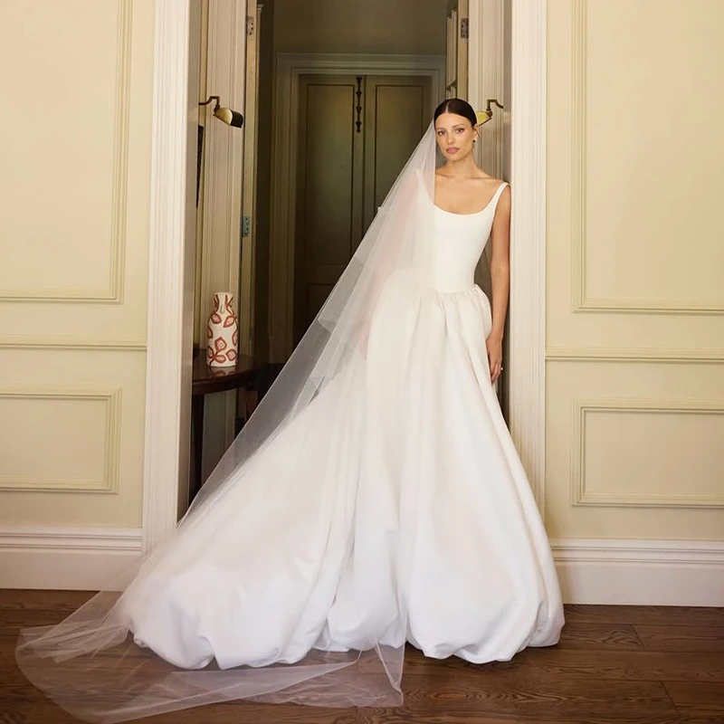 

Винтажные свадебные платья Eightree А-силуэта в стиле бохо с вырезом-лодочкой, без рукавов, вечерние бальные платья для женщин, свадебные и выпускные платья на заказ